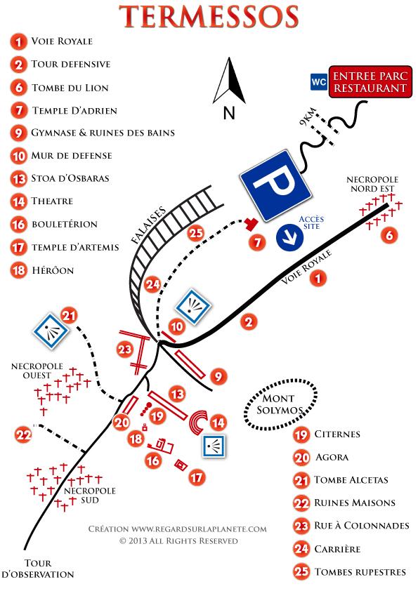 plan de termessos en turquie