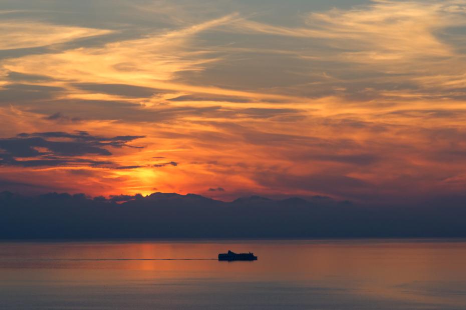 Coucher de soleil sur l'île d'Elbe