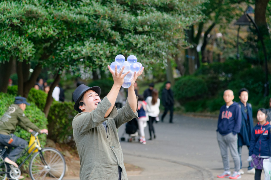 jongleur au parc Ueno